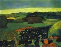 Haystacks in Brittany Post Impressionism Primitivism Paul Gauguin scenery